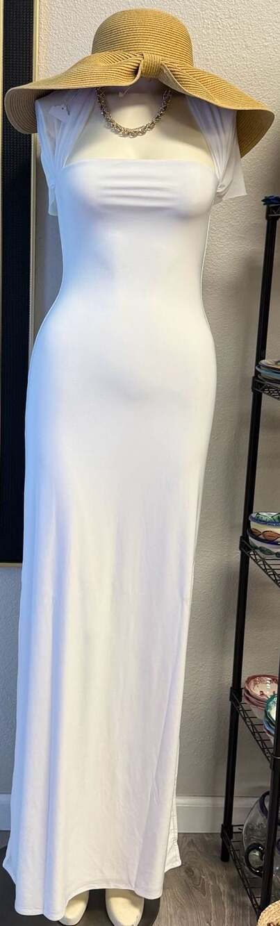 Naked Wardrobe White Maxi Dress